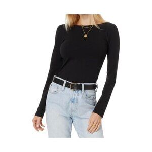 Madewell Womens XXS Black Long Sleeve Ballet Back Tee